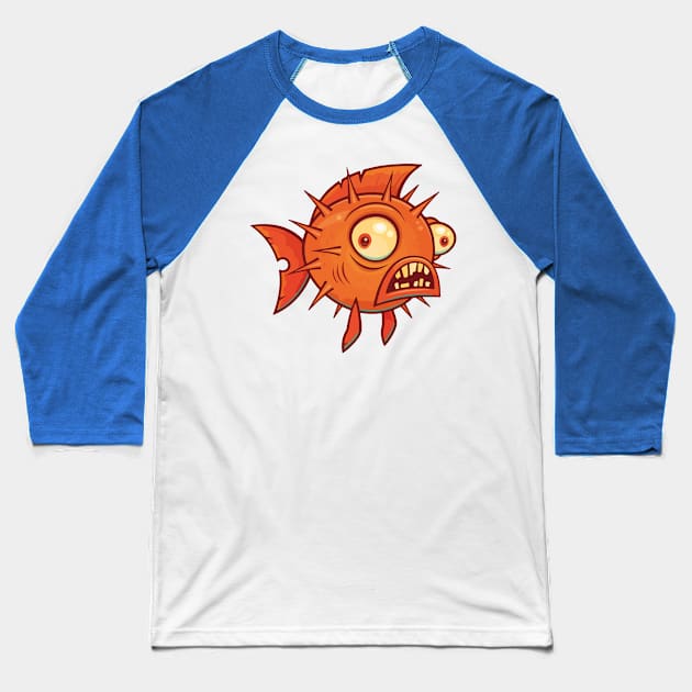 pufferfish Baseball T-Shirt by hongtrashop